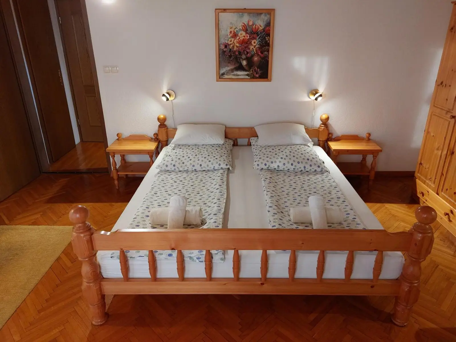 Double bed in The Julian Alps